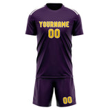 Custom Purple Gold Soccer Jersey