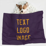 Custom Purple Yellow Pet Blanket