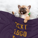 Custom Purple Yellow Pet Blanket