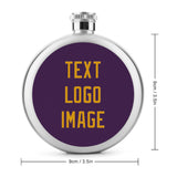 Custom Purple Yellow Hip Flask