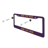 Custom Purple Yellow License Plate Frame