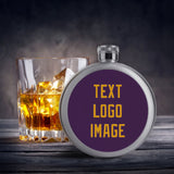 Custom Purple Yellow Hip Flask