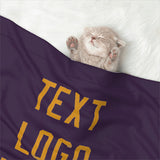 Custom Purple Yellow Pet Blanket