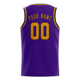 Custom Purple & Yellow Colors Design Sports Basketball Jersey