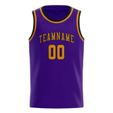 Custom Purple & Yellow Colors Design Sports Basketball Jersey