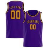 Custom Purple & Yellow Colors Design Sports Basketball Jersey