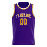 Custom Purple & Yellow Colors Design Sports Basketball Jersey