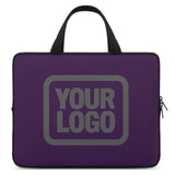 Custom Purple Dark Grey Laptop Bag