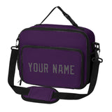 Custom Purple Dark Grey Lunch Bag
