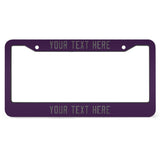 Custom Purple Dark Grey License Plate Frame