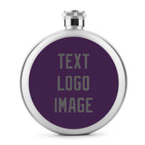 Custom Purple Dark Grey Hip Flask