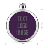Custom Purple Dark Grey Hip Flask