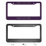Custom Purple Dark Grey License Plate Frame