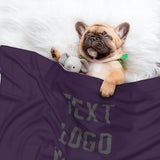 Custom Purple Dark Grey Pet Blanket