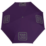 Custom Purple Dark Grey Automatic Umbrella