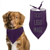 Custom Purple Dark Grey Pet Scarf