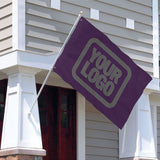 Custom Purple Dark Grey Flag