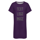 Custom Purple Dark Grey Nachthemd