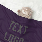 Custom Purple Dark Grey Pet Blanket