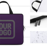 Custom Purple Dark Grey Laptop Bag