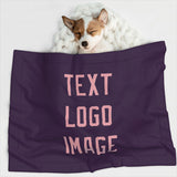 Custom Purple Light Pink Pet Blanket