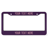 Custom Purple Light Pink License Plate Frame