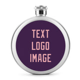Custom Purple Light Pink Hip Flask
