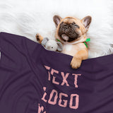 Custom Purple Light Pink Pet Blanket
