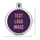 Custom Purple Light Pink Hip Flask