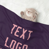 Custom Purple Light Pink Pet Blanket