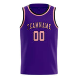 Custom Purple & Light Pink Colors Design Sports Basketball Jersey