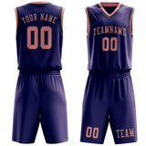 Custom Purple Light Pink Basketball Set