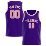 Custom Purple & Light Pink Colors Design Sports Basketball Jersey