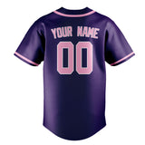 Custom Purple & Light Pink Colors Design Sports Baseball Jersey