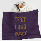 Custom Purple Khaki Pet Blanket