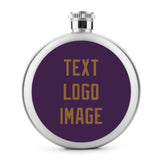 Custom Purple Khaki Hip Flask