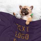 Custom Purple Khaki Pet Blanket