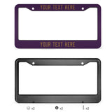 Custom Purple Khaki License Plate Frame