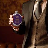 Custom Purple Khaki Hip Flask