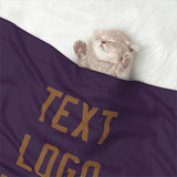 Custom Purple Khaki Pet Blanket