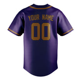 Custom Purple & Khaki Colors Design Sports Baseball Jersey