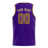 Custom Purple & Khaki Colors Design Sports Basketball Jersey