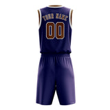Custom Purple Khaki Basketball Set
