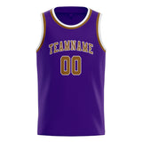 Custom Purple & Khaki Colors Design Sports Basketball Jersey