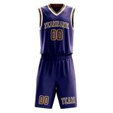 Custom Purple Khaki Basketball Set
