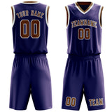 Custom Purple Khaki Basketball Set