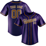 Custom Purple & Khaki Colors Design Sports Baseball Jersey