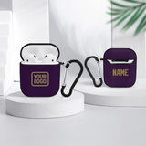 Custom Purple Light Khaki AirPods Case