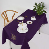 Custom Purple Khaki Square Table Cloth