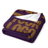 Custom Purple Khaki Blanket